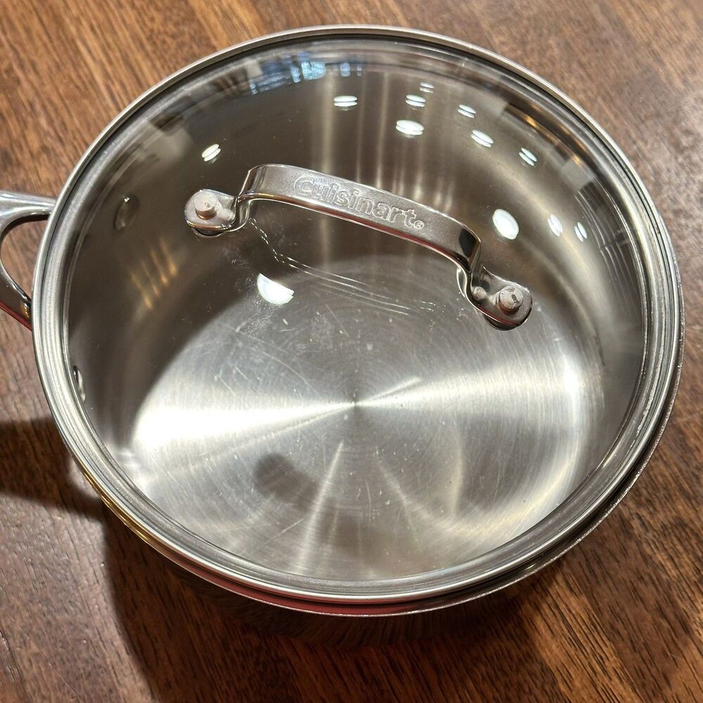 Cuisinart 3 QT Saute Pan Stainless Steel #7719-18PP Induction Ready With Lid - Picture 5 of 8